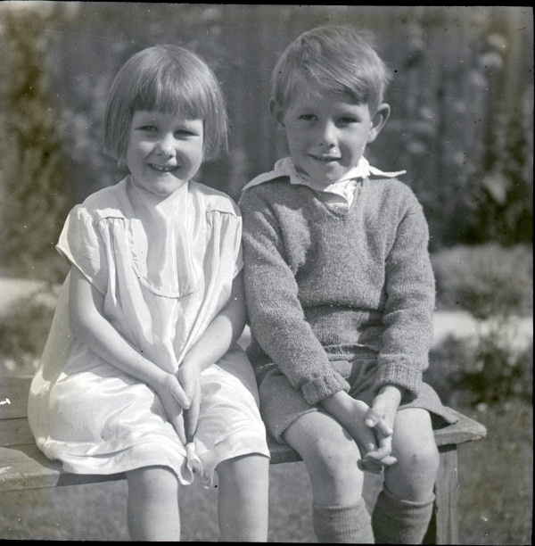 Dennis with his younger sister Margaret.