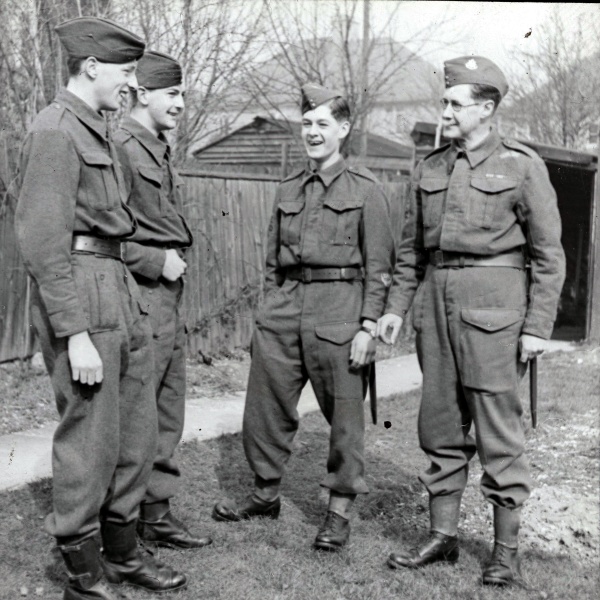 Percy, Douglas and other home guard volunteers.