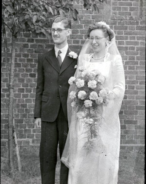 Audrey and Doug at their wedding.